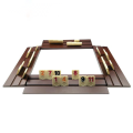 Caixa de madeira para jogos de tabuleiro mini melamina Rummy