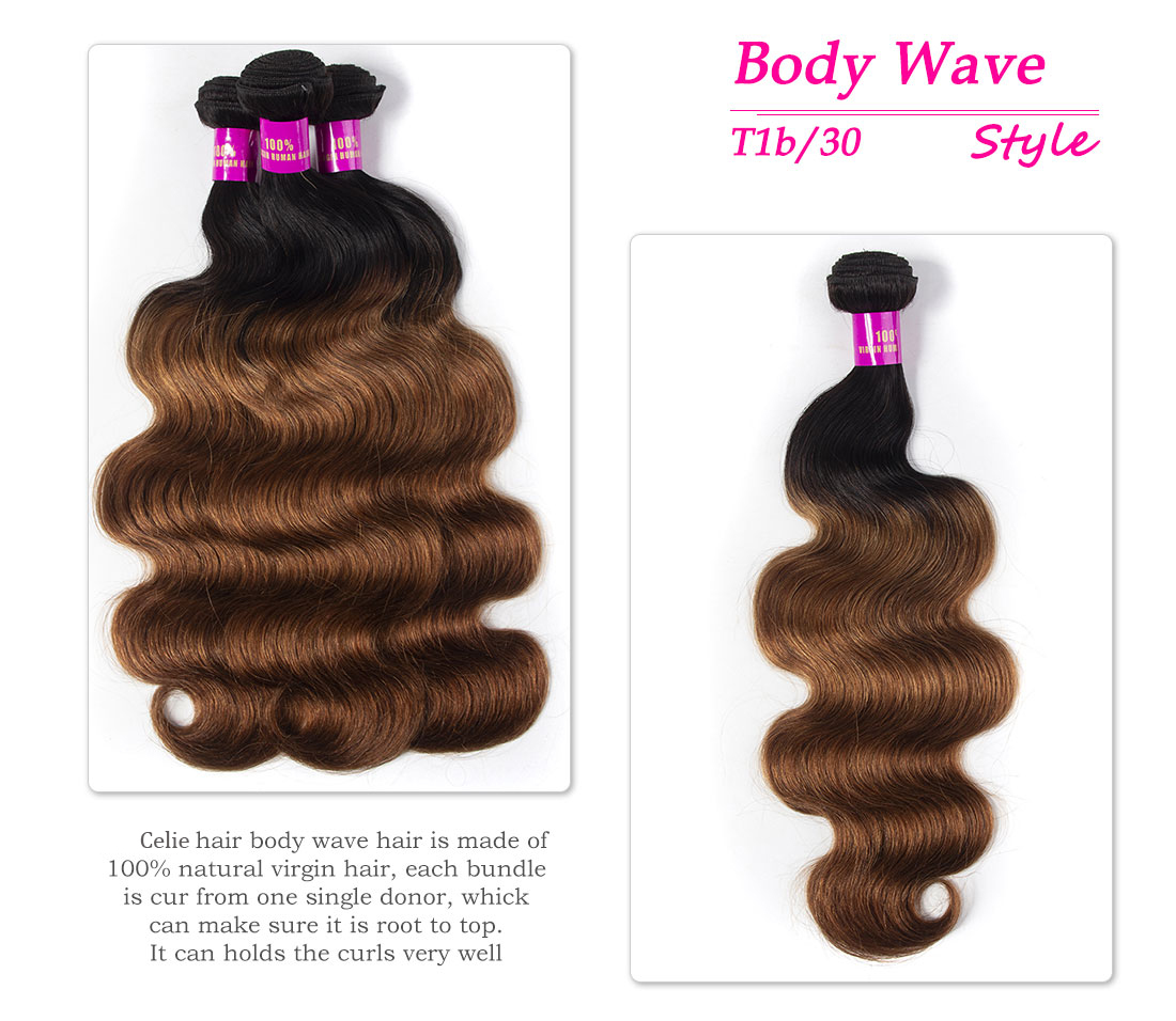 Body Wave 1B/30 Ombre Beauty Stage Hair Bundles Cuticle Aligned Raw Unprocessed Virgin Indian Hair