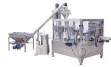 Rotary packing machine with multi-head weigher