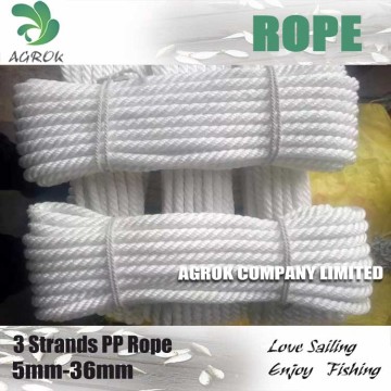 Strong 3 strands PP Handle Rope