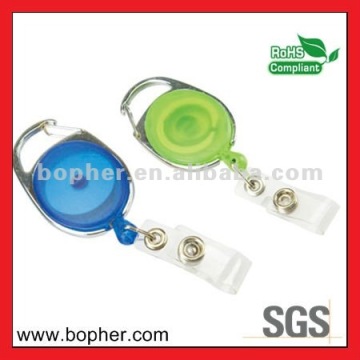 new retractable plastic name badge holder