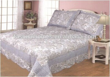 Custom continental padded polyester printed quilt