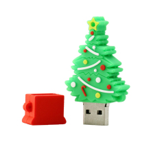 pvc usb christmas tree cartoon usb flash drive