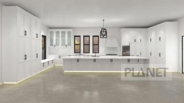 Modern white open kitchen custom kitchen cabinets