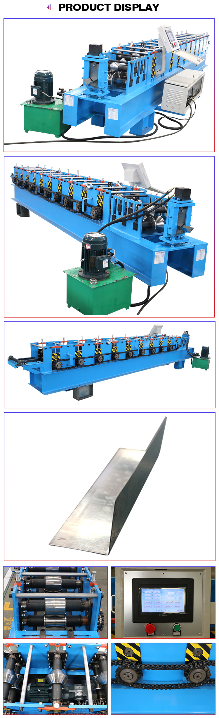 Customizable Ceiling t Grid Roll Forming Machine With Hydraulic Cutting