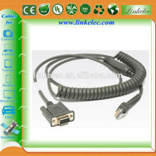 Coiled RJ45 Cable for RS232 scanner Cable CBA-R03-C12PAR