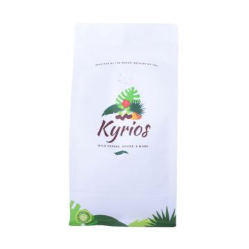 Resealable Recyclable Material Block Bottom Ziplock Coffee Tea Packaging Packets Wholesale From China