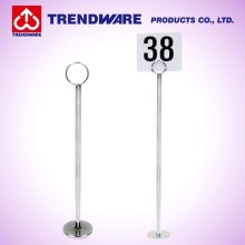 8"~18" Restaurant Wedding Place Metal Table Number Card Holder with Coil Sign Clip Round Base