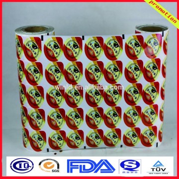 printing laminated aluminum foil peelable film