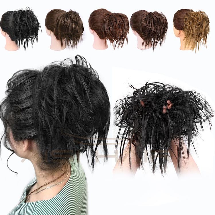 Aisi Hair Donut Natural Black Chignon Curly Bun Pad Chignon Elastic Band Ribbon Ponytail Rope Rubber Hair Extension For Women
