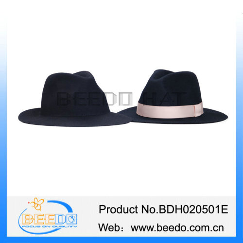 Last design wide brim wool fedora hat for men
