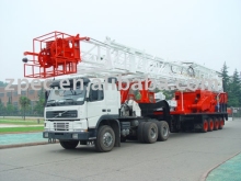 trailer-mounted drilling rig