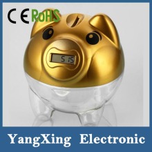 transparent digital coin box pig money box wholesale piggy bank