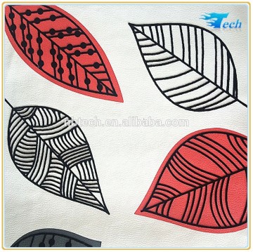 Colorful and new design flocking pu leather artificial leather sofa leather