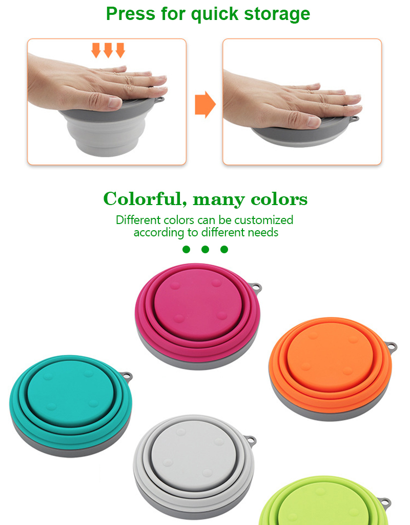 600ml collapsible easy-to-use folding bowl DIY food making household kitchen reusable silicone bowl