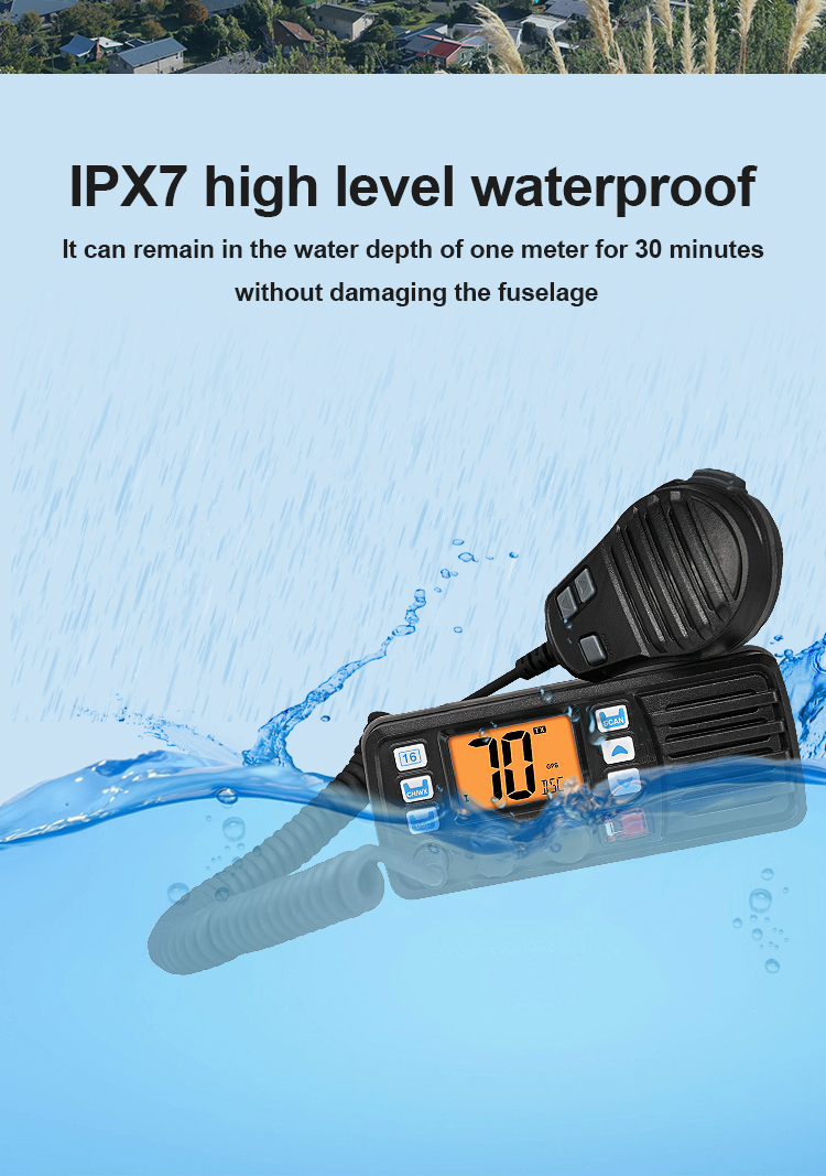 High Level Waterproof ETMY ET-M504 Marine Boat Mobile Radio with GPS Function