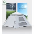3-4 People Black Glue Camping Tent 4 Windows