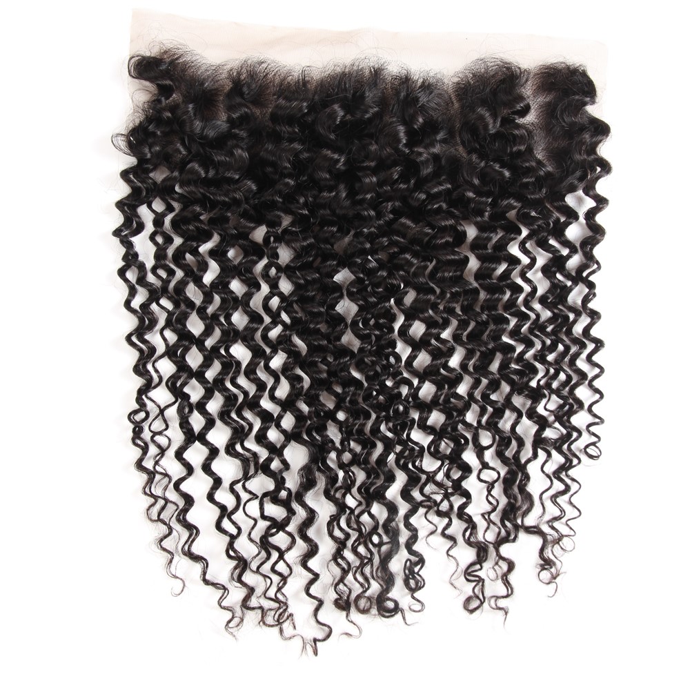 huashuo Highest Discounts From Ear To Ear Bleached Knots Factory Directly Unprocessed Virgin Brazilian Hair Jerry Curl Frontal