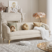 Comfy American Style Velvet Contemporary High Back Modern Relax 2 Seater Couch Sofa