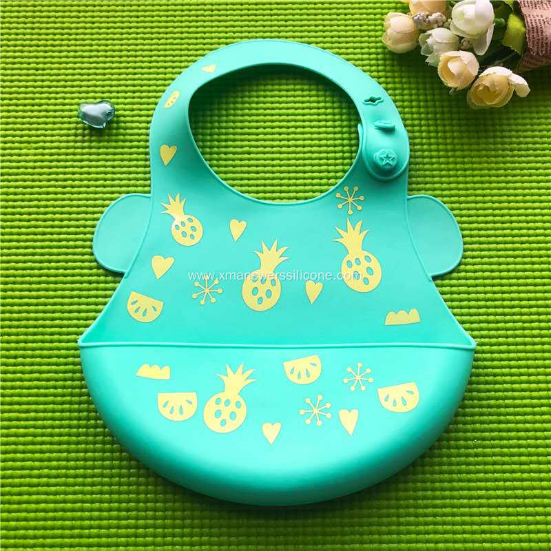 Waterproof Silicone Baby Drool Bibs With Pocket