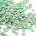 Nuova decorazione natalizia Polymer Clay Candy Cane Sprinkles 6MM Forma rotonda Argilla morbida Candy Cane Fetta Confetti Slime Fillers