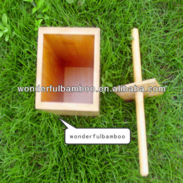 Fashion bamboo toilet brush holder