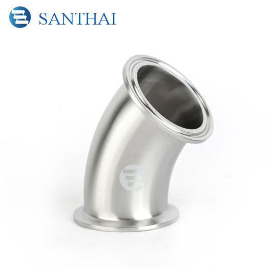 3A,DIN,SMS Sanitary Food Grade Stainless Steel Forged 45 90 Degree Clamp welded Elbow