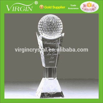 Wholesale custom crystal golf trophy awards for corporate gift items