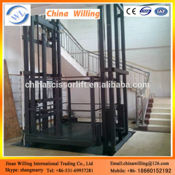 Price of freight elevator cargo lifting elevator guide rail lift