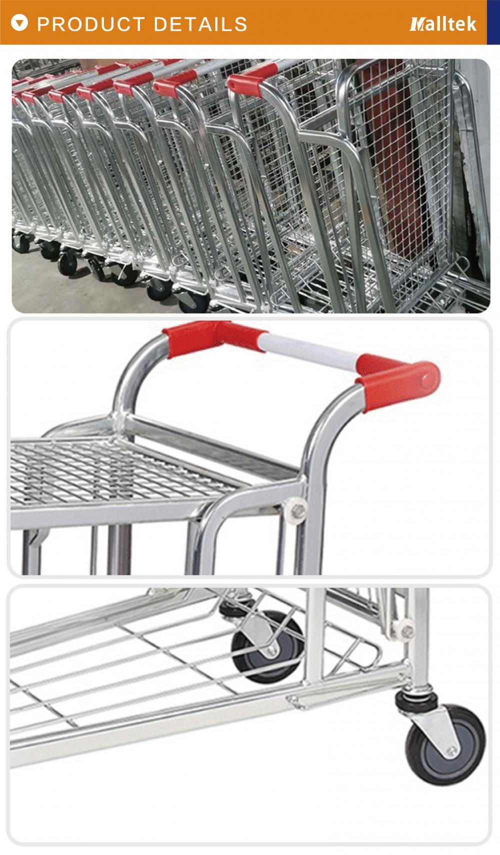 Double Layer Warehouse Cart Cargo Trolley