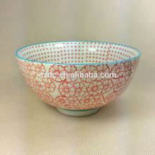 Hot sale handpainted style American style ceramic fruit bowl