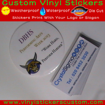 Custom Vinyl Clear Circle round sticker, Adhesive clear sticker