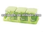 3-Bowl Plastic Condiment Container