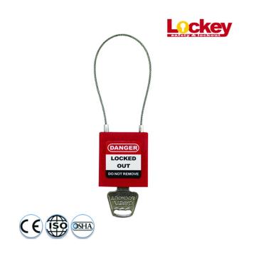 175mm Steel Cable Shackle Safety Padlock