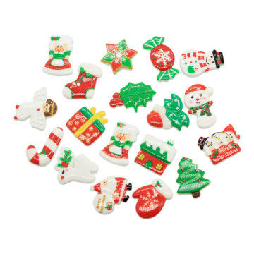 Świąteczny renifer Snowman Tree Flatback Cabochon Craft dla majsterkowiczów Hair Bow Center Scrapbooking Hair Decora