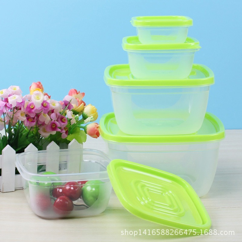 5 Pieces Sets plastic Lunch Box Portable Bowl Food Container Lunchbox Eco-Friendly Food Storage Boxes Kitchen Seal Box