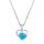 Blue Turquoise Love Heart Birthstone Prendant Colliers de pierre précieuse pour les femmes