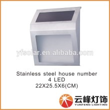 stainless steel solar house number light