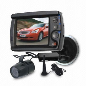 Backup Camera with 3.5-inch Monitor Built-in 2.4GHz Wireless Receiver for Car, Taxis, Mini Vehicles