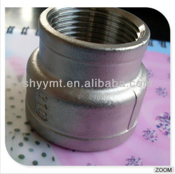 stainless steel pipe fitting NPT thread red.socket banded