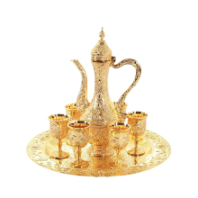 Luxury Arabic Classics Sake Set - 8 Piece Metal Wine Gift Box