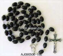 wooden beads rosary necklace