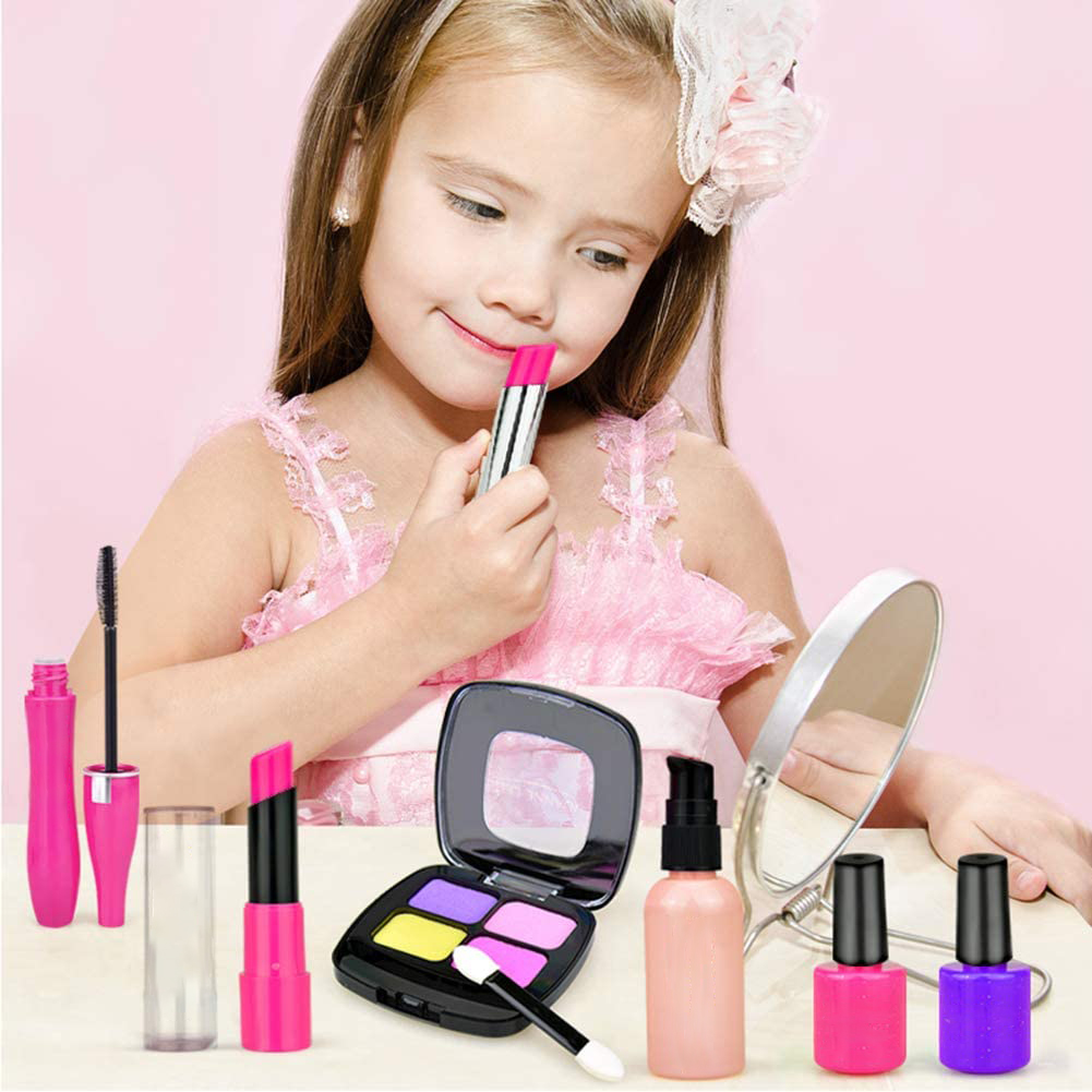 Kid Pretend Play Beauty Cosmetic With Bag Toys