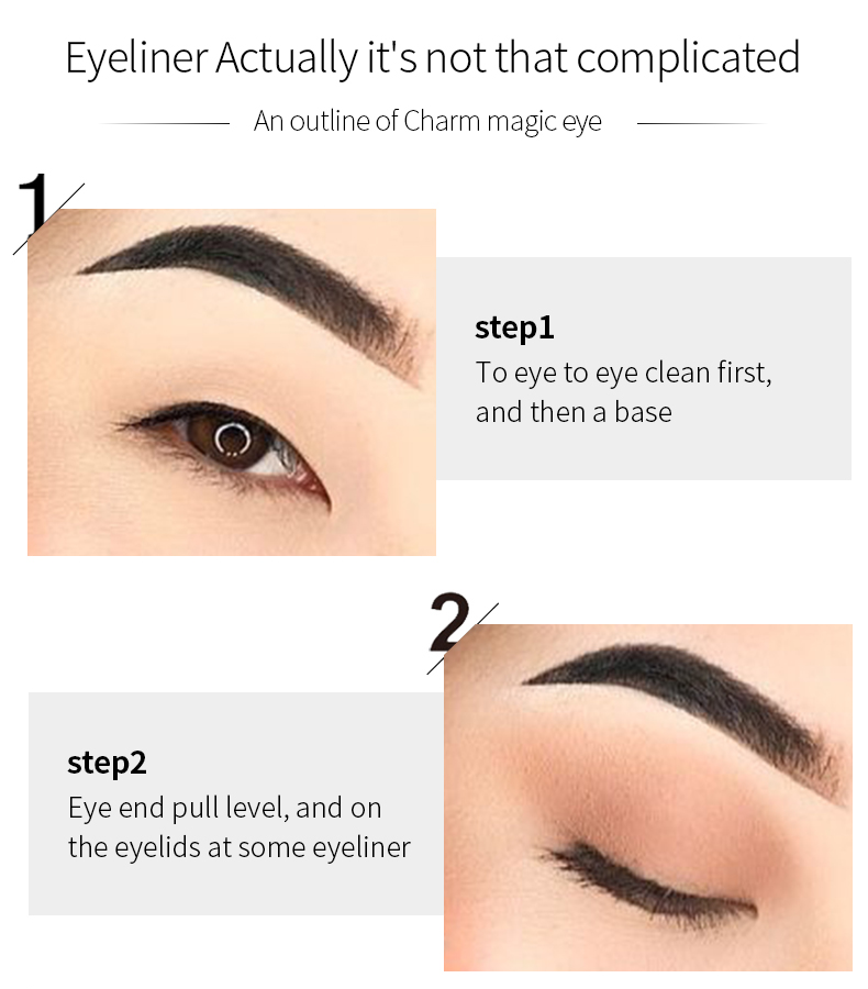 Waterproof and Smudge Proof Liquid Eyeliner 12 hour Eye Gel Makeup Black Private Label Eye Pen