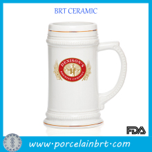 High white tankard beer mugs