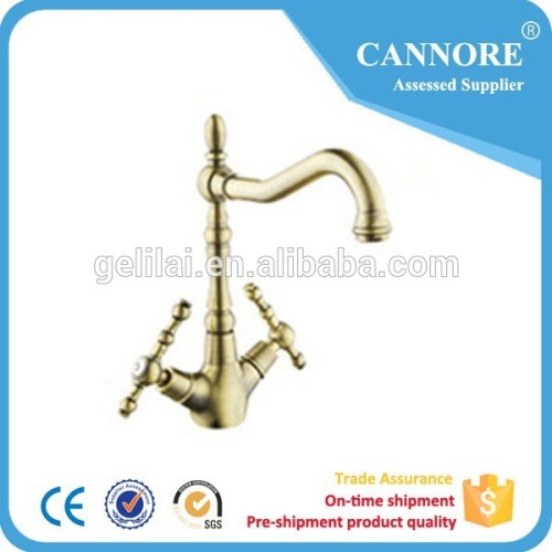 LONG HANDLE GOLD COLOR SINK MIXER