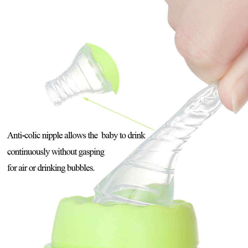 Wholesale Custom Newborn Drink Water Feeder Bpa Free Anti Colic Standard Neck Milk Feeding Glass Baby Bottle