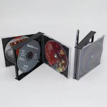 Weisheng Black Quad 4 Disc CD/DVD Jewel Case Packaging Box CD DVD Case