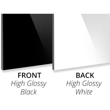 Aluminum Composite Panel Gloss Black/Gloss White PE Core