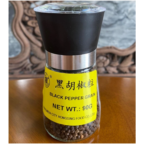 Black pepper granules for frying steak with grinder